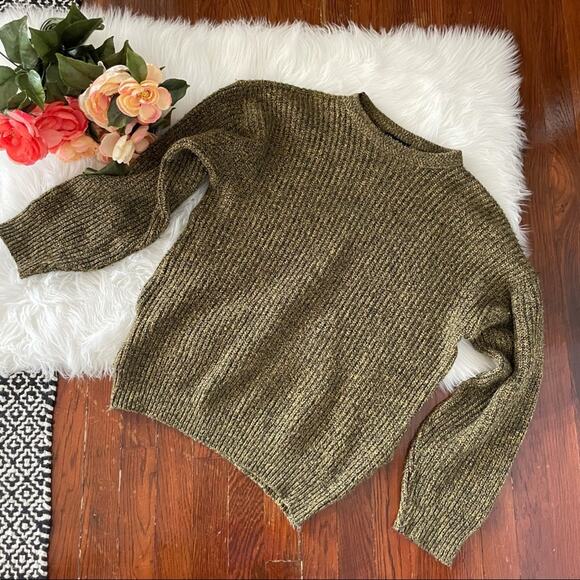 80s Vintage Gold Heather Sweater Yellow made usa - Picture 1 of 6